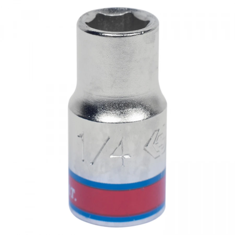 KING TONY Головка торцевая стандартная шестигранная 1/4", 1/4", дюймовая 233508S