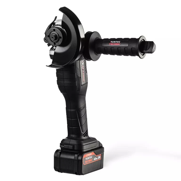 RUNTEC TECHNIC Шлифмашина угловая аккумуляторная 125 мм, 20В, 2*4Ач, 1000Вт