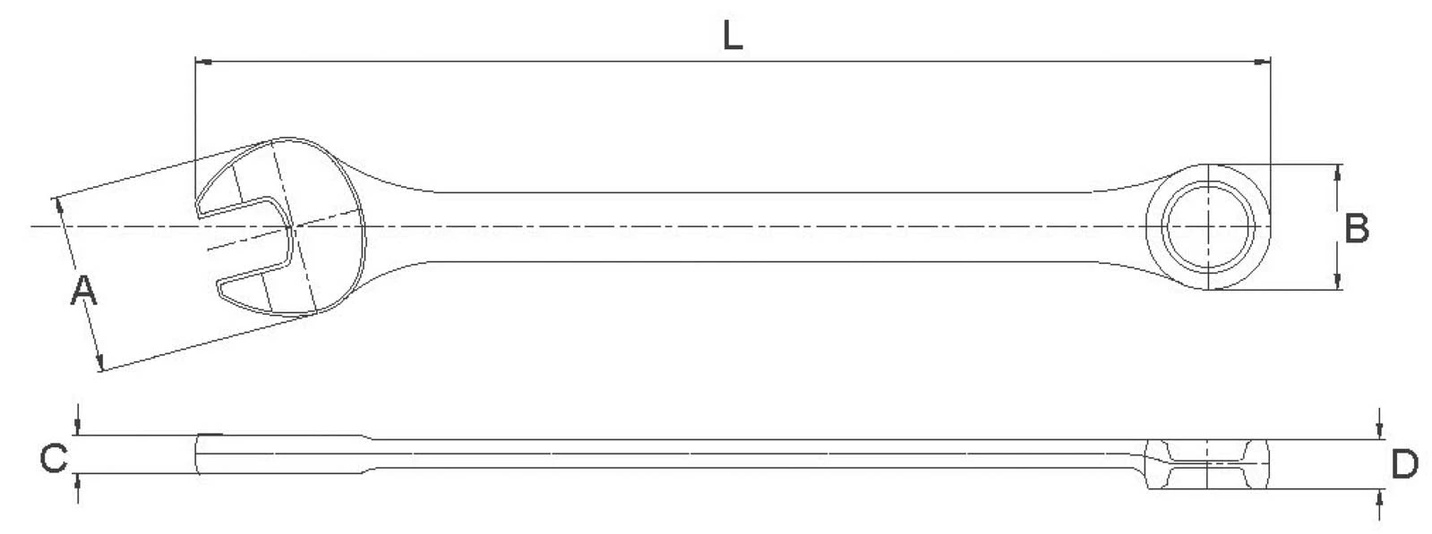 Licota Ключ комбинированный дюймовый 1-1/8"