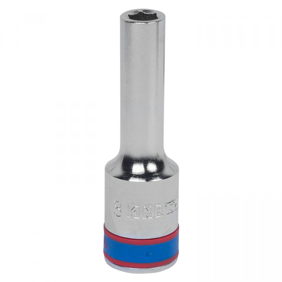 KING TONY Головка торцевая глубокая шестигранная 1/2", 8 мм