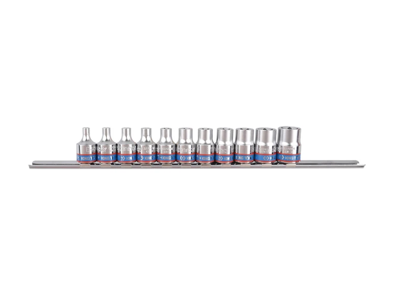KING TONY Набор торцевых головок 3/8", TORX Е-стандарт, Е4-Е18, 11 предметов