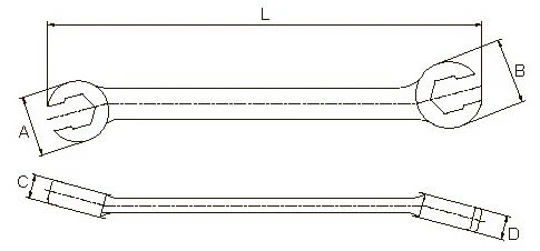 Licota Ключ разрезной 1/2" x 9/16"