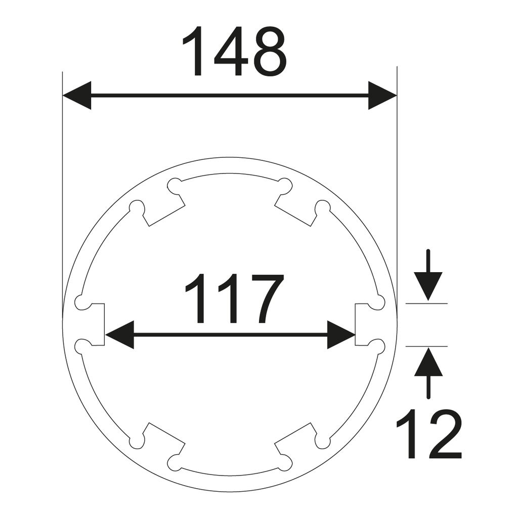 Головка ступичная для задней оси 6Т d=145мм L=160мм (MAN TGA 460, V9-82L-01) JTC