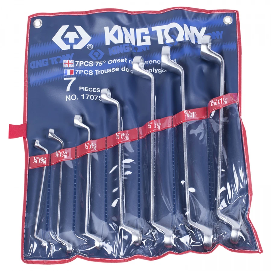KING TONY Набор накидных ключей, 1/4"-9/8", 7 предметов