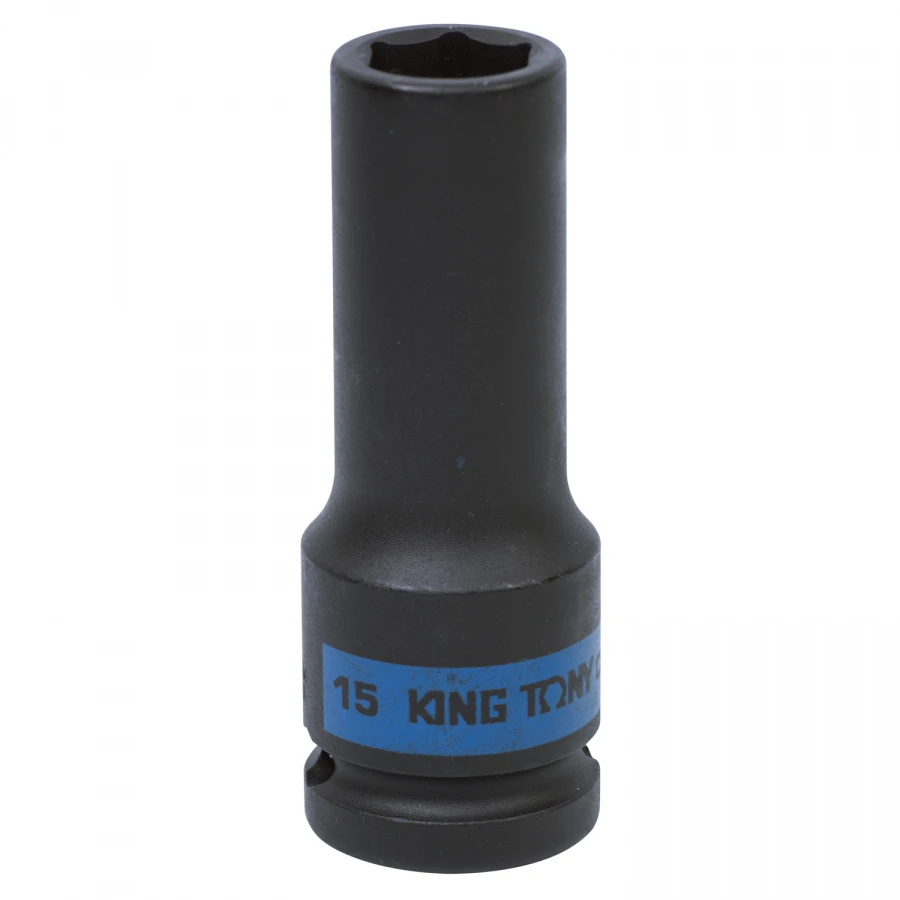 KING TONY Головка торцевая ударная глубокая шестигранная 1/2", 15 мм
