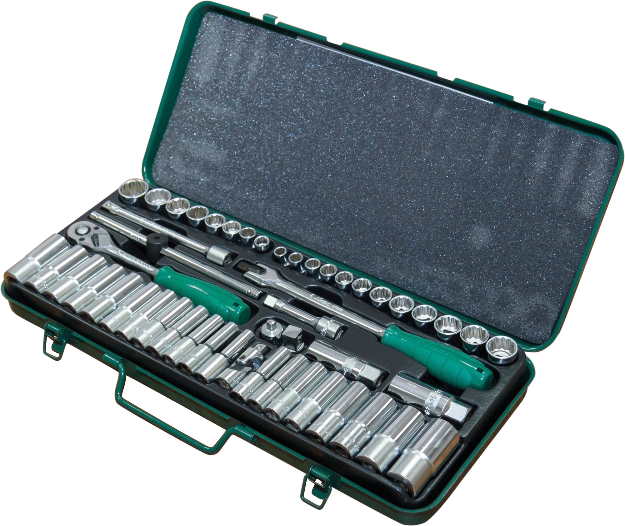 Hans Набор торцевых головок 12-гранных 3/8", 8-19 мм, 3/8"-7/8", 50 предм. 3650-2MA